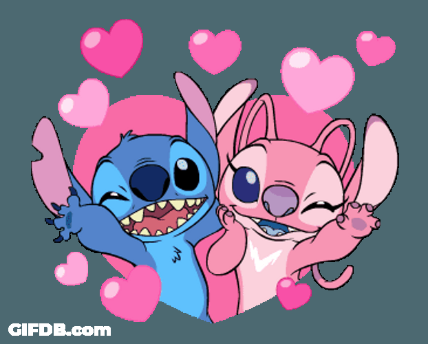 Lilo And Stitch Angel Cute Couple Love GIF