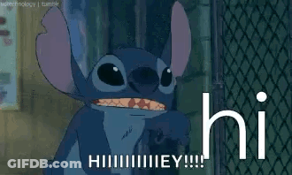 Lilo And Stitch Character Pointing And Saying Hi GIF