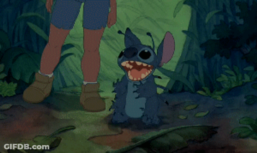 Lilo And Stitch Excited Funny Monster Forest GIF