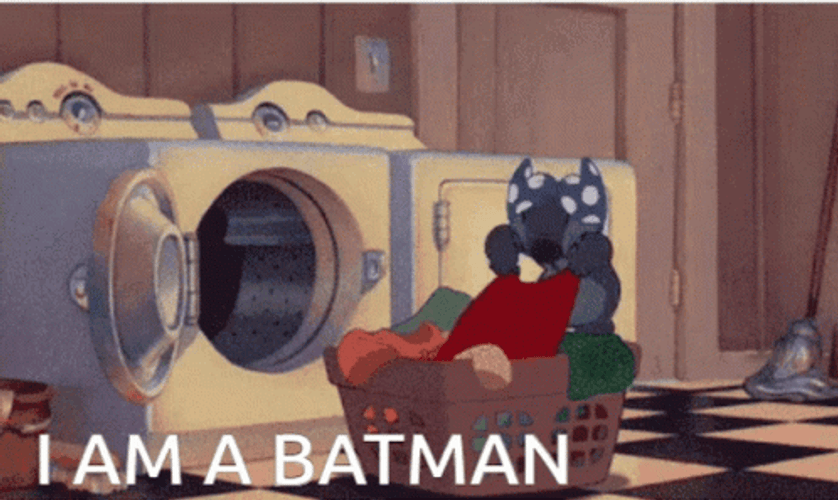 Lilo And Stitch Funny Batman Laundry GIF
