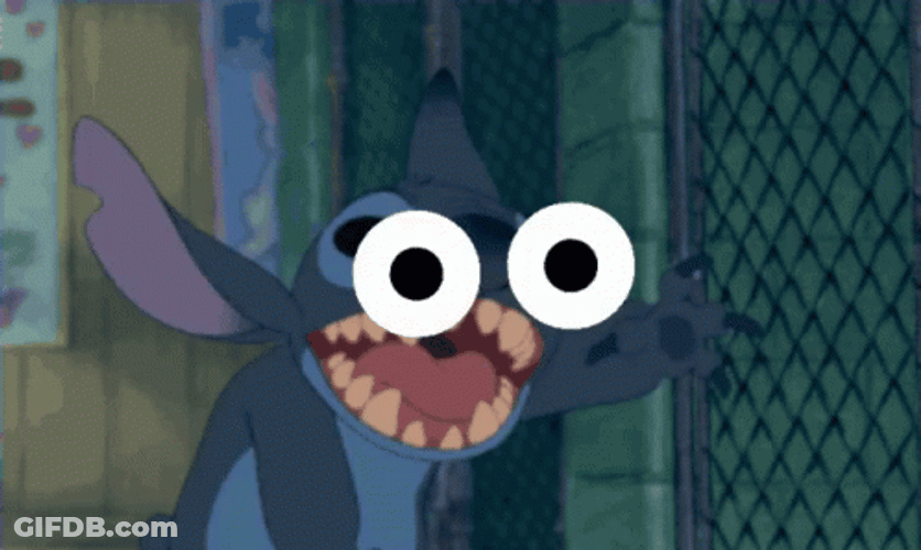 Lilo And Stitch Funny Hi Monster Eyes GIF