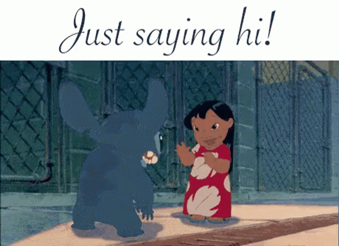 Lilo And Stitch Just Saying Hi GIF
