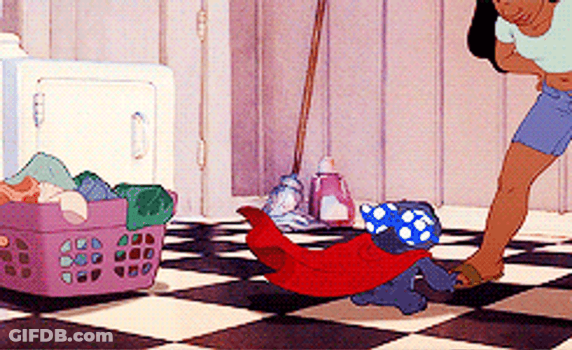 Lilo And Stitch Laundry Batman Scolding GIF