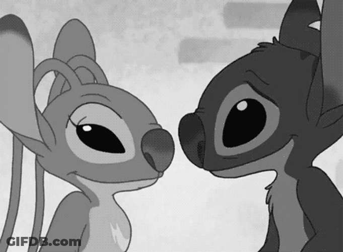 Lilo And Stitch Love Cute Couple Lick GIF