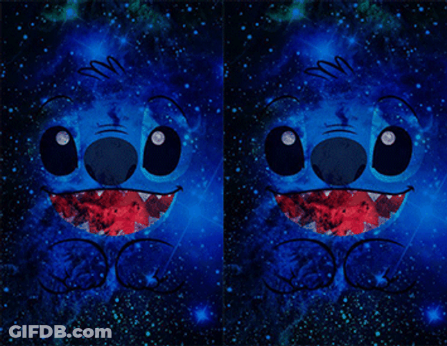 Lilo And Stitch Universe Blue Stars Aesthetic Galaxy GIF