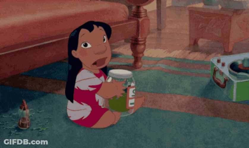 Lilo Holding Jar GIF
