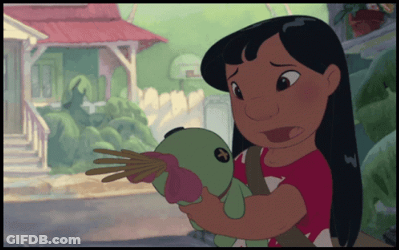 Lilo Holding Stuffed Toy GIF