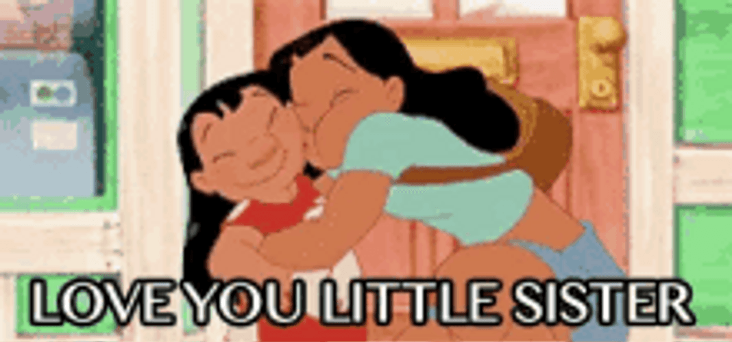 Lilo Pelekai Cartoon Love You Little Sister GIF