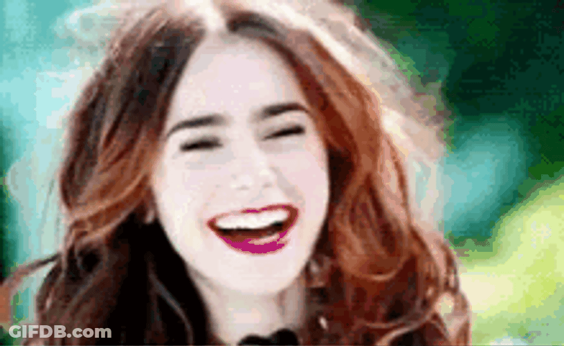 Lily Collins Is Full Of Laughs GIF