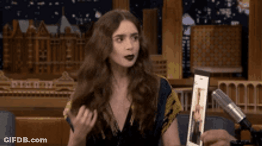 Lily Collins On Tonight Show GIF