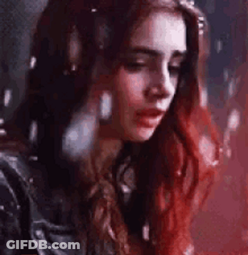 Lily Collins Sad In The Snow GIF