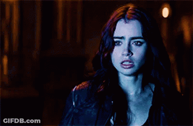 Lily Collins Shocked GIF