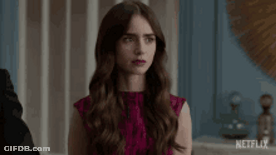 Lily Collins Slight Wink GIF