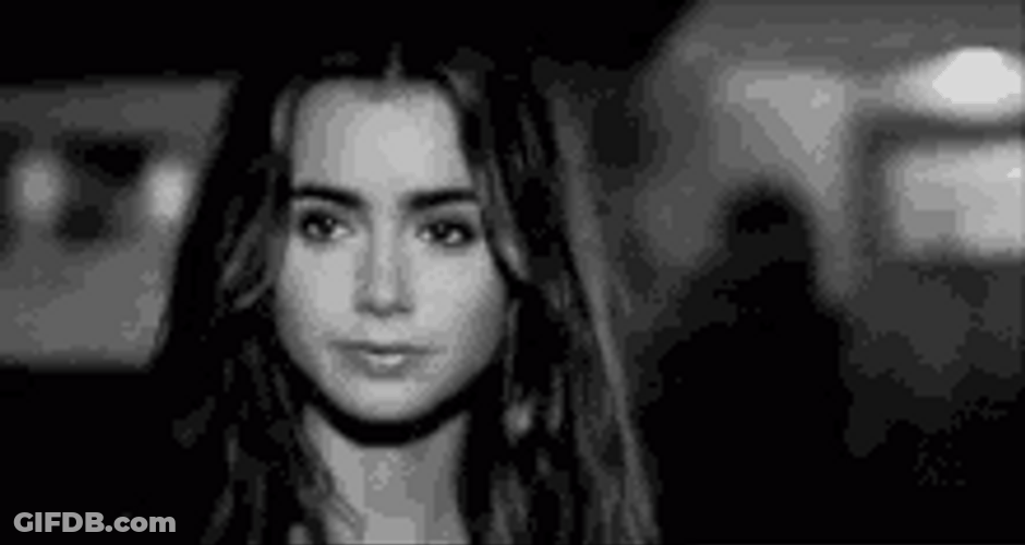 Lily Collins Turning Back And Leaving GIF
