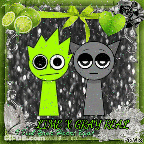 Lime Gray I Feel Your Heart Beat GIF