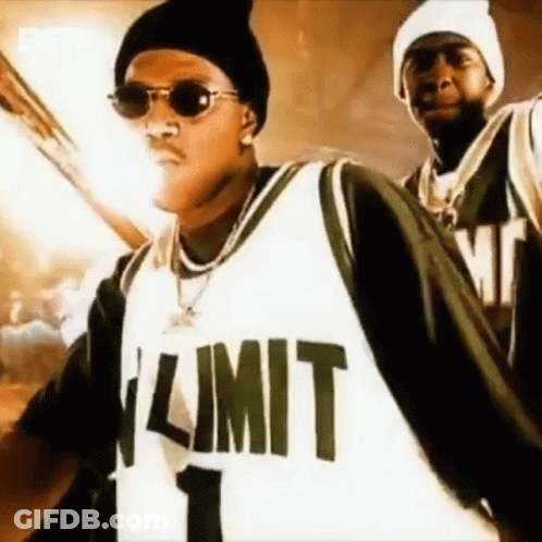 Limit Basketball Jersey Man Next To Sunglasses Man GIF