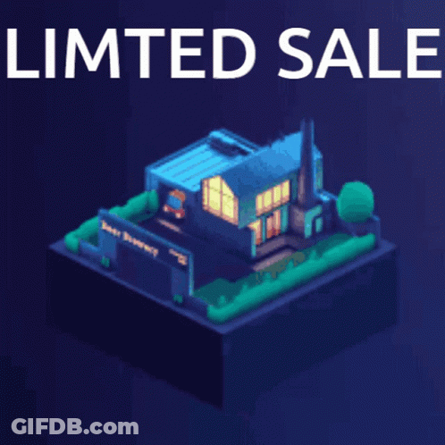Limited Sale Advertisement With Building GIF