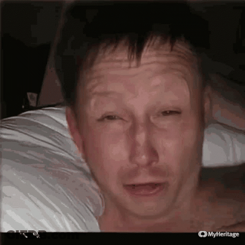 Limmy Just Waking Up Face GIF