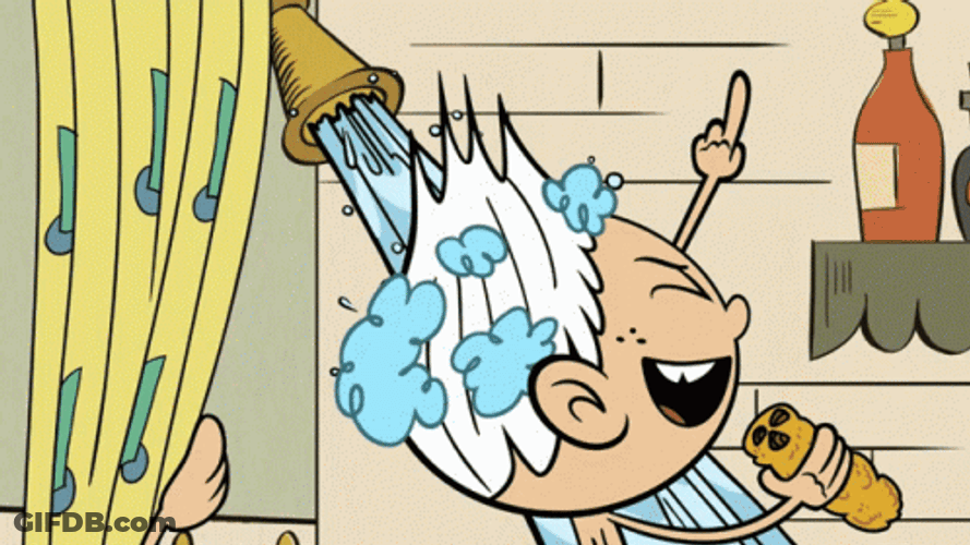 Lincoln Loud Shower Time Singing GIF