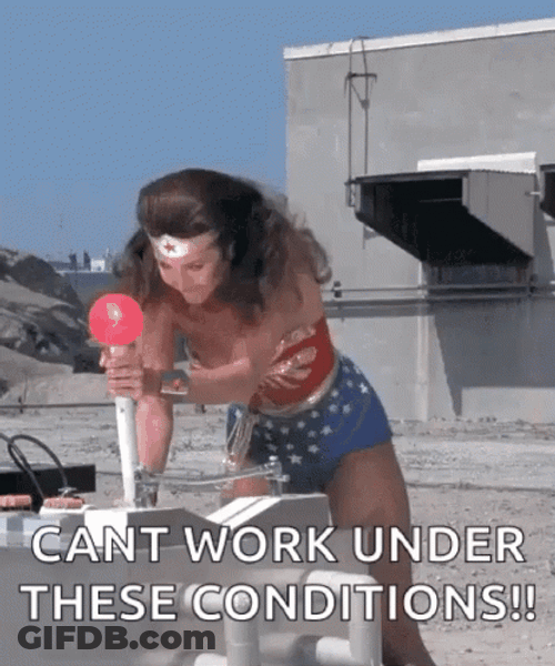 Linda Carter Wonder Woman Stuck GIF