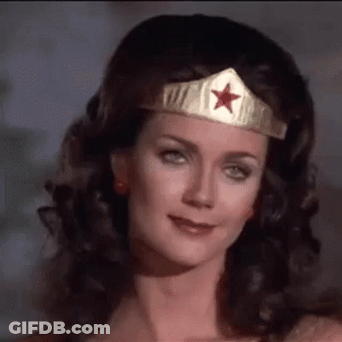 Linda Carter Wonder Woman Timid GIF