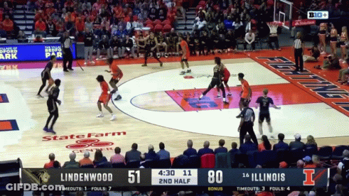 Lindenwood And Illinois Playing Basketball GIF