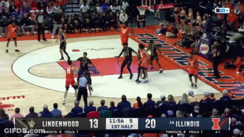 Lindenwood Vs Illinois Basketball Game GIF