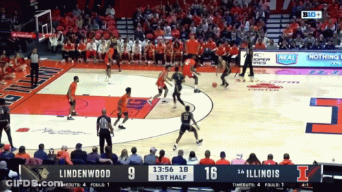 Lindenwood Vs Illinois Basketball Game GIF