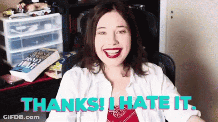 Lindsay Ellis Saying Thanks I Hate It GIF