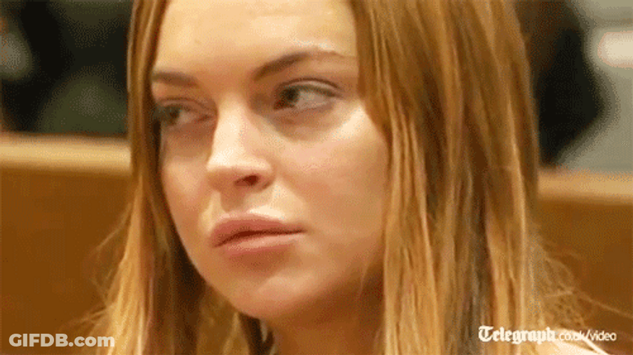 Lindsay Lohan Blank Stare GIF