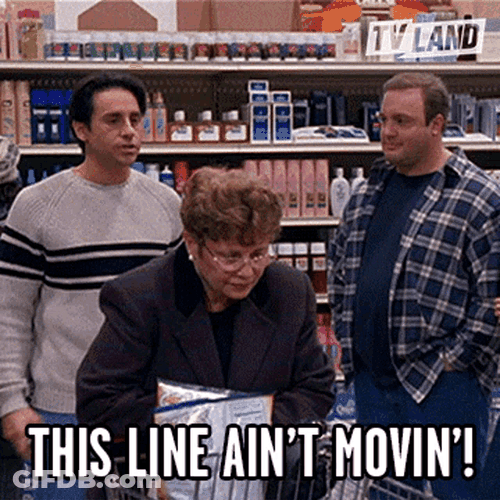 Line Ain’t Moving King Of Queens 90’S Sitcom GIF
