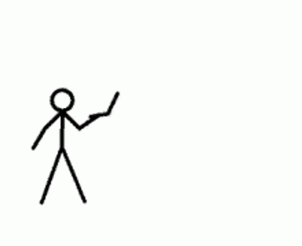 Line Art Man Playing Boomerang GIF