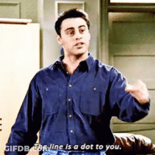 Line Dot Pointing Finger Joey Tribbiani Friends GIF