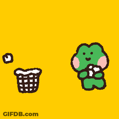 Line Friends Cute Frog Throw GIF