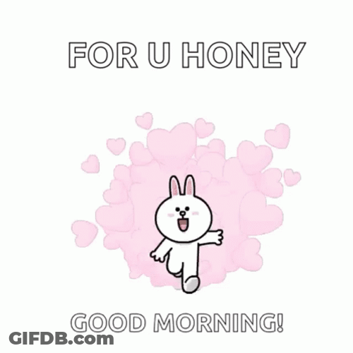 Line Friends Running Cony Good Morning Honey GIF