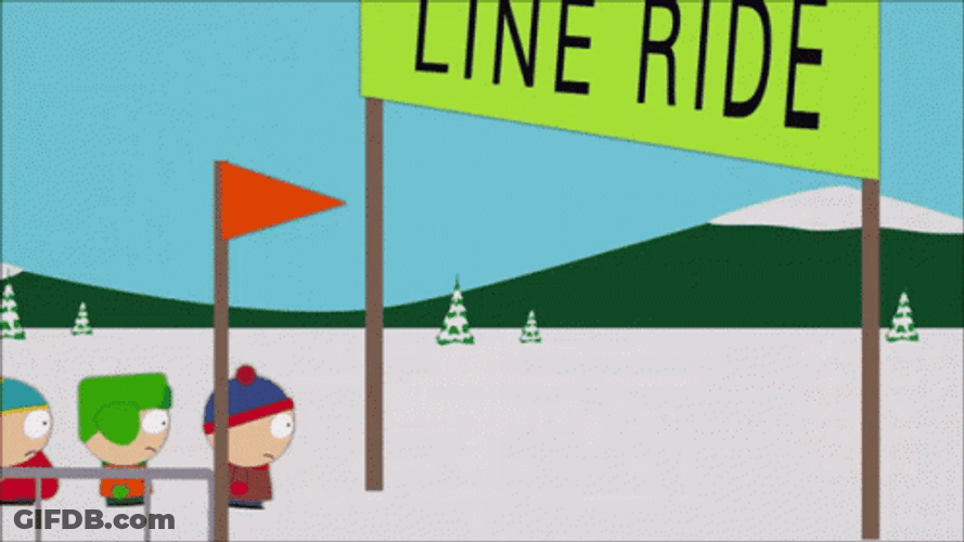 Line Ride Walking Entrance South Park GIF