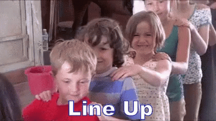 Line Up Kids Arms Forward Meme GIF