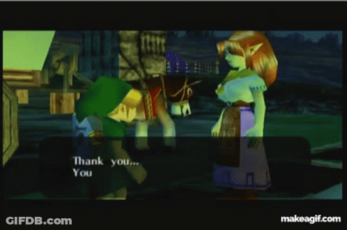 Link Standing Next To A Woman GIF