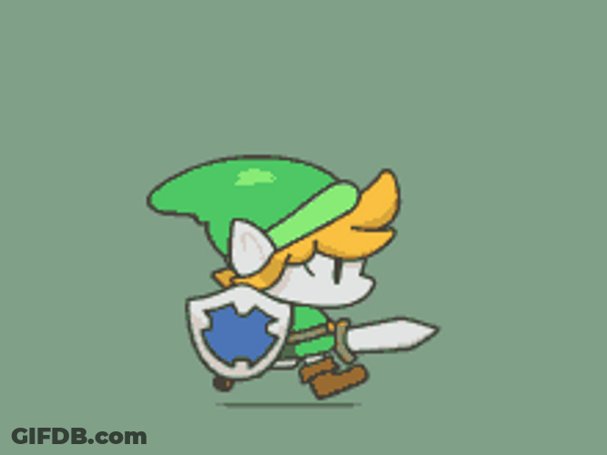 Link The Legend Of Zelda Cartoon Cute Warrior GIF