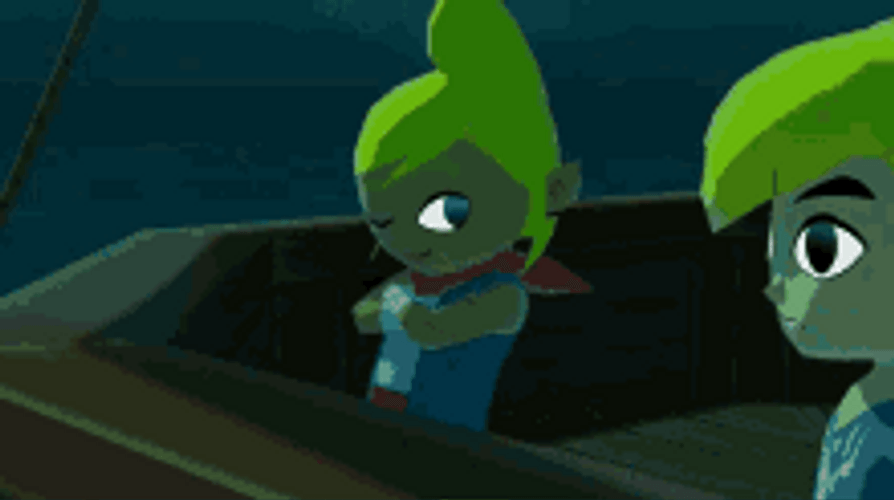 Link The Legend Of Zelda Cartoon Flying Barrel GIF
