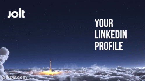 LinkedIn Logo In Clouds GIF