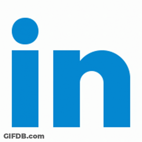 LinkedIn Logo With Blue Background GIF