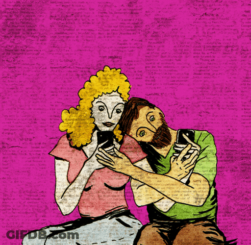 Linkedin Phone Hug GIF