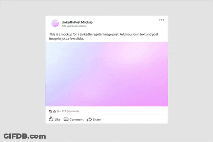 Linkedin Post Mockup GIF