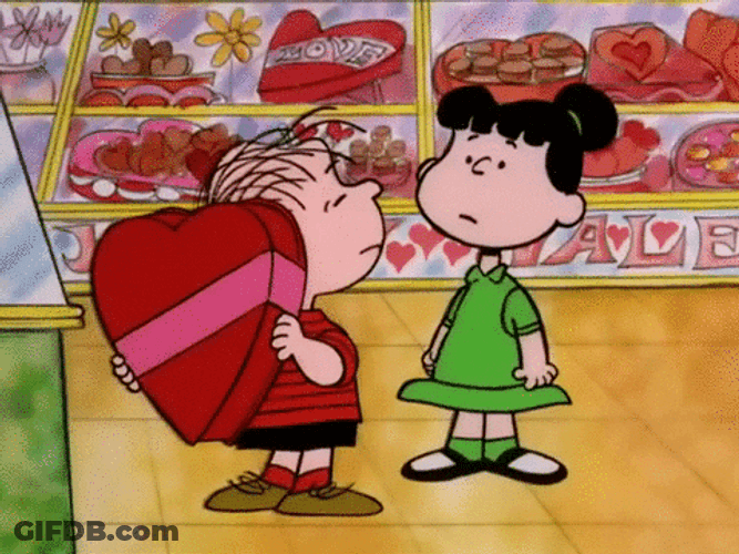 Linus And Patty Talks During Snoopy Valentines Day GIF