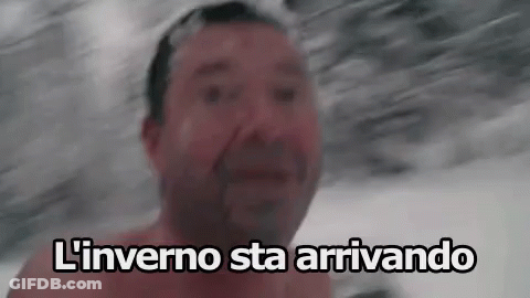 Linverno Sta Arrivando Inverno Neve Freddo Saltare GIF