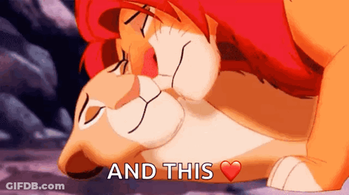 Lion And Lioness Kissing Saying And This GIF