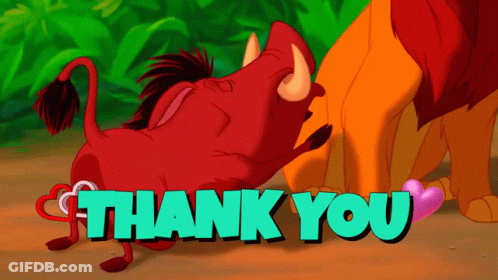 Lion And Warthog Saying Thank You GIF