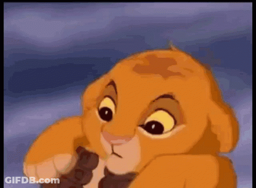 Lion Cub From The Lion King Eating Chocolate GIF