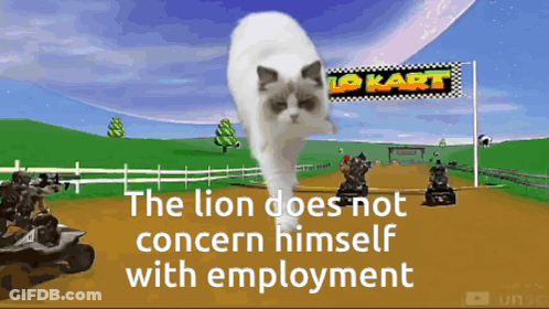 Lion Does Not Concern Himself With Employment GIF
